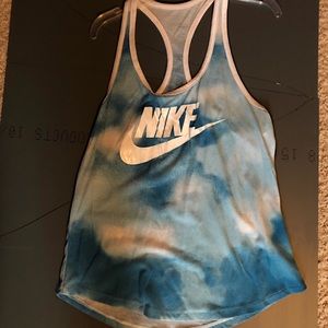 Blue Tie Dye Nike Tank